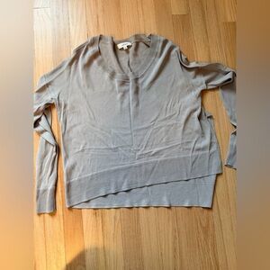 Aritzia Wilfred Librement asymmetrical sweater light grey
